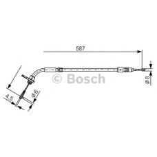 Трос, стоянкова гальмівна система BOSCH 1 987 477 224
