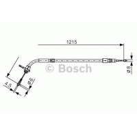 Трос, стоянкова гальмівна система BOSCH 1 987 477 225