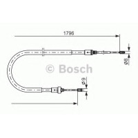 Трос, стоянкова гальмівна система BOSCH 1 987 477 235