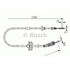 Трос, стоянкова гальмівна система BOSCH 1 987 477 248