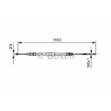 Трос, стоянкова гальмівна система BOSCH 1 987 477 532