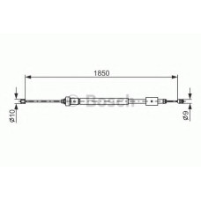 Трос, стоянкова гальмівна система BOSCH 1 987 477 595