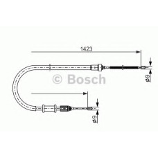 Трос, стоянкова гальмівна система BOSCH 1 987 477 632