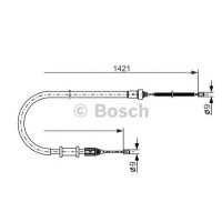 Трос, стоянкова гальмівна система BOSCH 1 987 477 633