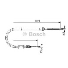 Трос, стоянкова гальмівна система BOSCH 1 987 477 633