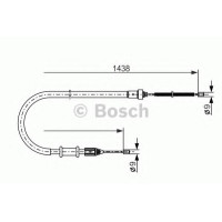 Трос, стоянкова гальмівна система BOSCH 1 987 477 634