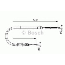 Трос, стоянкова гальмівна система BOSCH 1 987 477 634