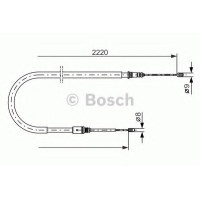 Трос, стоянкова гальмівна система BOSCH 1 987 477 652