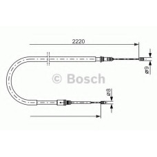 Трос, стоянкова гальмівна система BOSCH 1 987 477 652