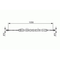Трос, стоянкова гальмівна система BOSCH 1 987 477 692