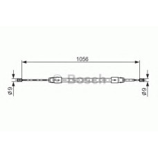Трос, стоянкова гальмівна система BOSCH 1 987 477 692