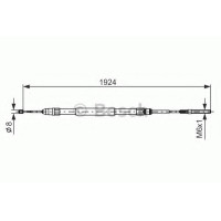 Трос, стоянкова гальмівна система BOSCH 1 987 477 693