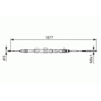 Трос, стоянкова гальмівна система BOSCH 1 987 477 694