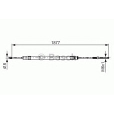 Трос, стоянкова гальмівна система BOSCH 1 987 477 694