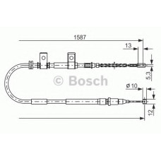Трос, стоянкова гальмівна система BOSCH 1 987 477 717