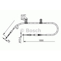 Трос, стоянкова гальмівна система BOSCH 1 987 477 803
