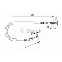 Трос, стоянкова гальмівна система BOSCH 1 987 477 852