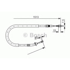 Трос, стоянкова гальмівна система BOSCH 1 987 477 852