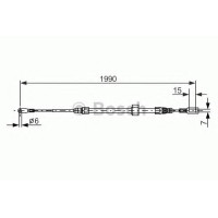 Трос, стоянкова гальмівна система BOSCH 1 987 477 854