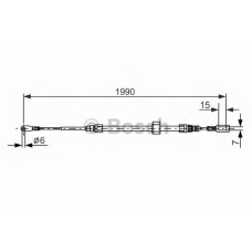 Трос, стоянкова гальмівна система BOSCH 1 987 477 854