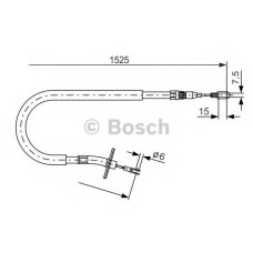 Трос, стоянкова гальмівна система BOSCH 1 987 477 858
