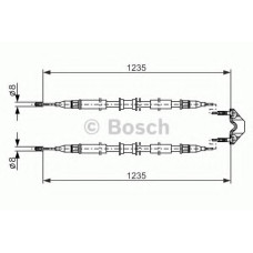 Трос, стоянкова гальмівна система BOSCH 1 987 477 869