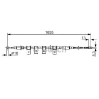 Трос, стоянкова гальмівна система BOSCH 1 987 477 920