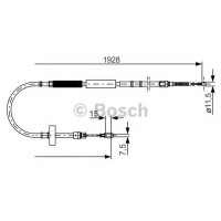 Трос, стоянкова гальмівна система BOSCH 1 987 477 922