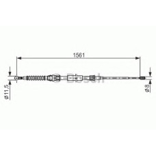 Трос, стоянкова гальмівна система BOSCH 1 987 477 942
