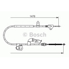 Трос, стоянкова гальмівна система BOSCH 1 987 477 951