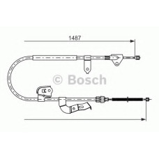 Трос, стоянкова гальмівна система BOSCH 1 987 477 952