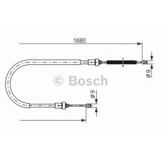 Трос, стоянкова гальмівна система BOSCH 1 987 477 955