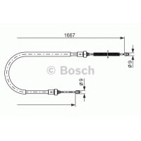Трос, стоянкова гальмівна система BOSCH 1 987 477 956