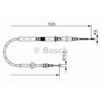 Трос, стоянкова гальмівна система BOSCH 1 987 477 959
