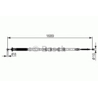 Трос, стоянкова гальмівна система BOSCH 1 987 477 975