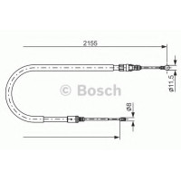 Трос, стоянкова гальмівна система BOSCH 1 987 477 994
