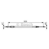 Трос, стоянкова гальмівна система BOSCH 1 987 482 000