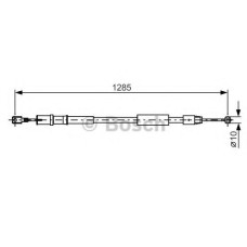 Трос, стоянкова гальмівна система BOSCH 1 987 482 026
