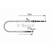 Трос, стоянкова гальмівна система BOSCH 1 987 482 068