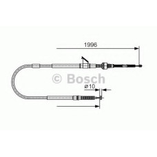 Трос, стоянкова гальмівна система BOSCH 1 987 482 068