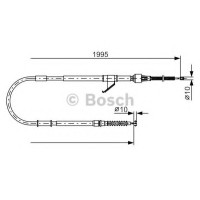Трос, стоянкова гальмівна система BOSCH 1 987 482 069