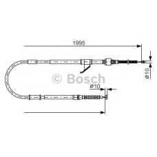Трос, стоянкова гальмівна система BOSCH 1 987 482 069