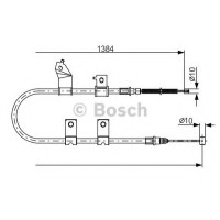 Трос, стоянкова гальмівна система BOSCH 1 987 482 082