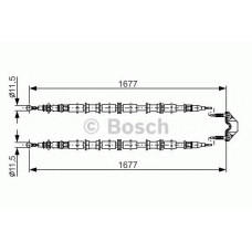Трос, стоянкова гальмівна система BOSCH 1 987 482 141