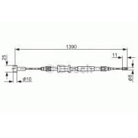 Трос, стоянкова гальмівна система BOSCH 1 987 482 213