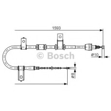 Трос, стоянкова гальмівна система BOSCH 1 987 482 224