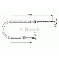 Трос, стоянкова гальмівна система BOSCH 1 987 482 233