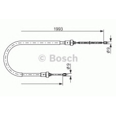 Трос, стоянкова гальмівна система BOSCH 1 987 482 233