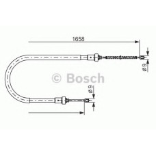 Трос, стоянкова гальмівна система BOSCH 1 987 482 234