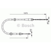 Трос, стоянкова гальмівна система BOSCH 1 987 482 253